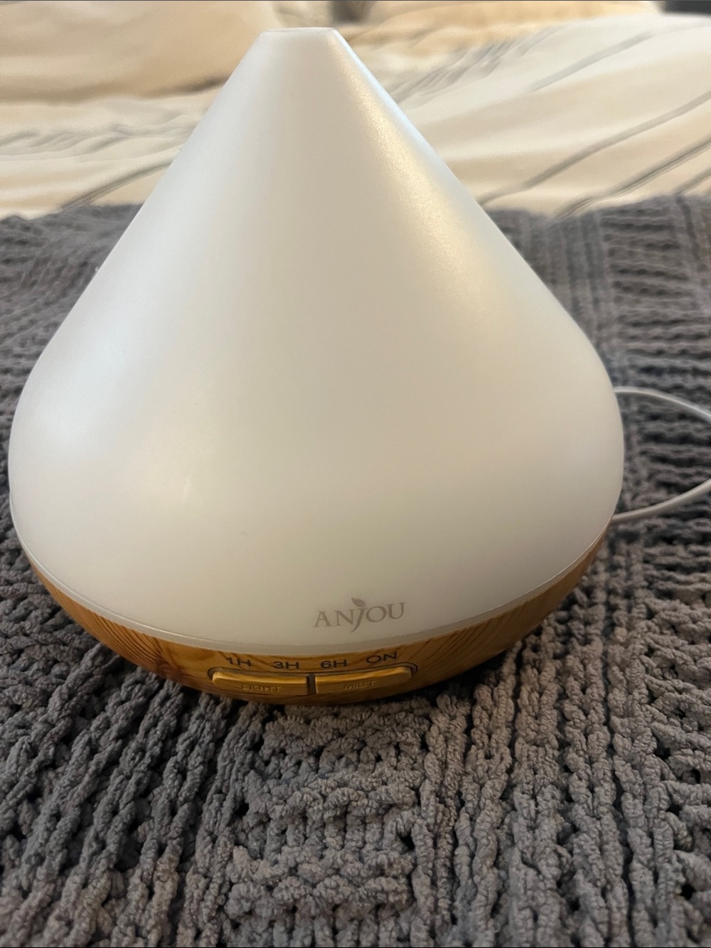 White and Wood-Tone Aroma Diffuser